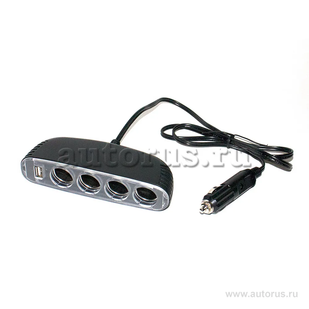 Прикуриватель (разветвитель) на 4 гнезда  USB (2100 mA)