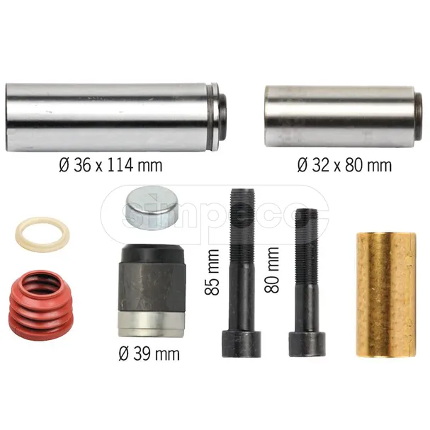 Ремкомплект направляющих суппорта Knorr SN6 SN7 SK7 с болтами SIMPECO SP05010110