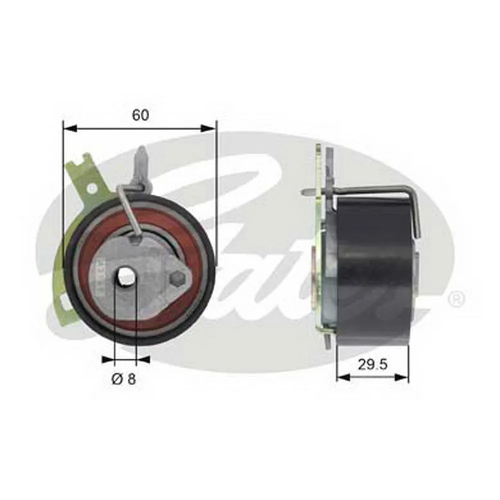Ролик ремня ГРМ PEUGEOTFORDCITROEN 2.2TDCiHDi 06 GATES T43186