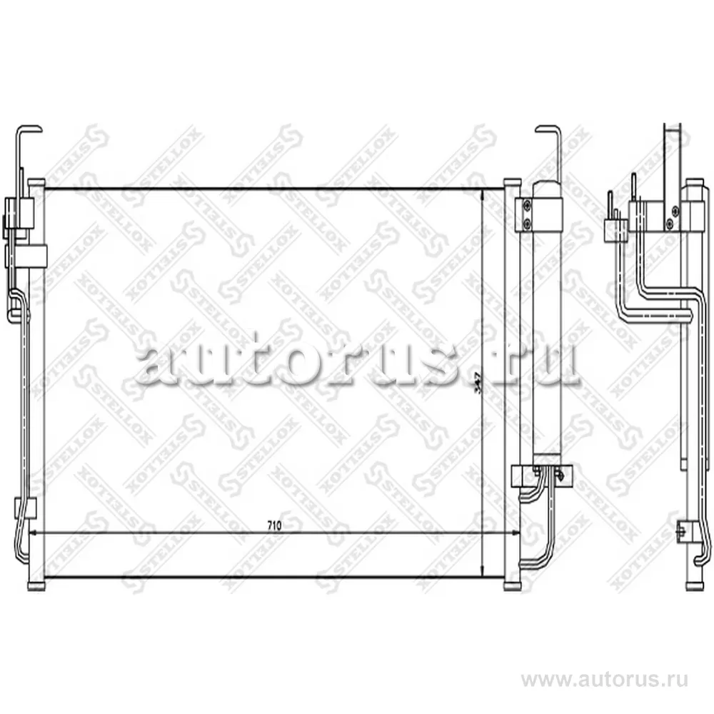Радиатор конд. Hyundai Trajet 2.0-2.7 00> STELLOX 10-45107-SX