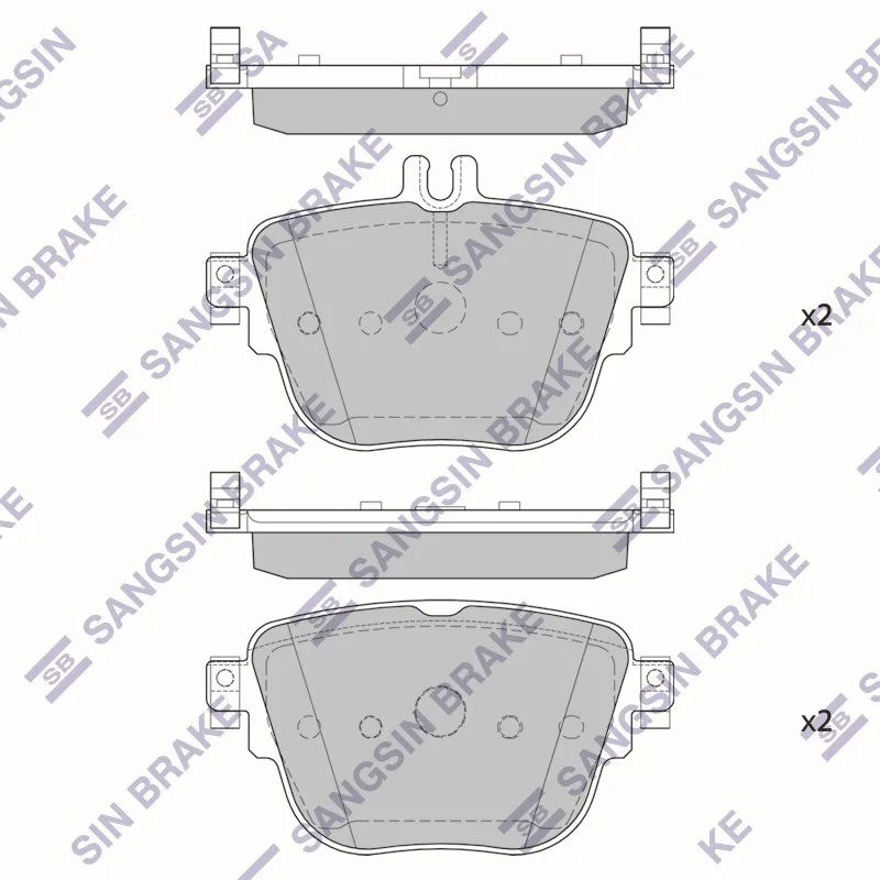 Колодки тормозные MB W213/EQ BOOST/C257 18- задн. SANGSIN BRAKE SP4413