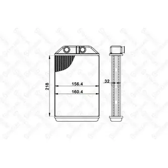 Радиатор печки Audi A6 1.8-4.2i/D 97-05 STELLOX 10-35267-SX