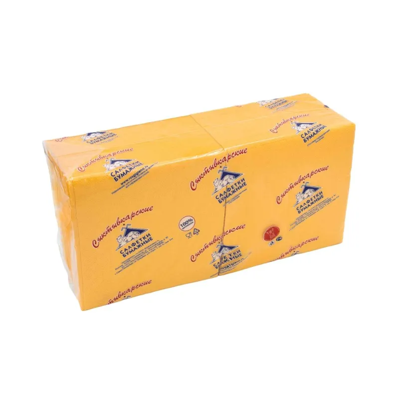 Салфетки бумажные Profi Pack 2сл 33х33см желтый 200шт/уп 1738473