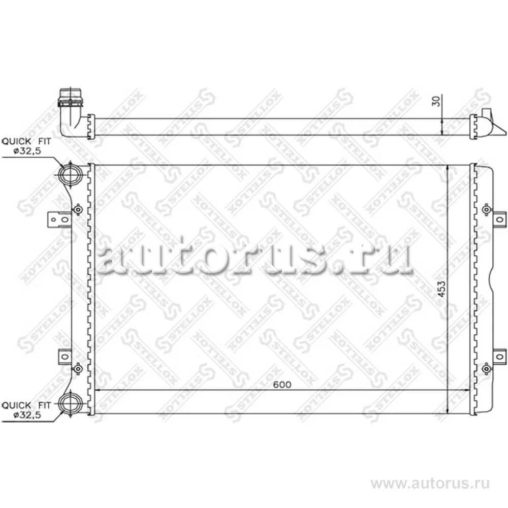 Радиатор системы охлаждения МКПП VW Sharan 1.9TDi 02> STELLOX 10-26403-SX