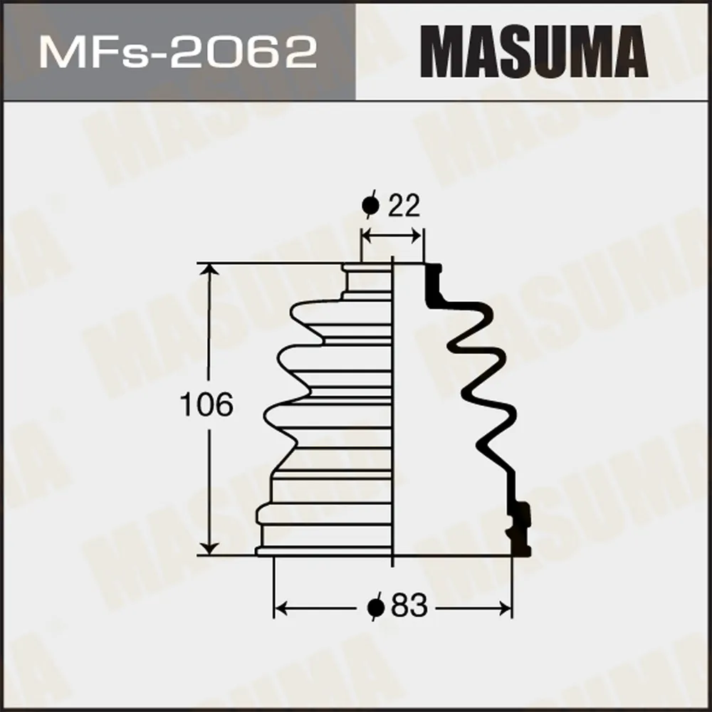 Пыльник ШРУСа MASUMA MFs-2062