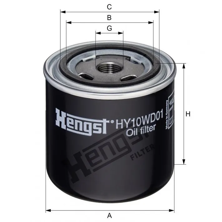 Фильтр гидравлический HENGST HY10WD01