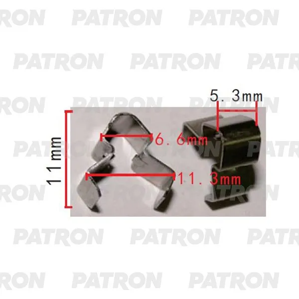 Скоба крепежная Honda Применяемость: Скоба зажимная C=11.3, B=11.0 PATRON P372154