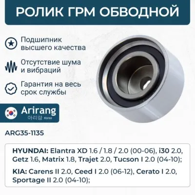 Ролик опорный Kia (Ceed 06-, Cerato 06-, Sportage 06-), Hyundai ARIRANG ARG351135