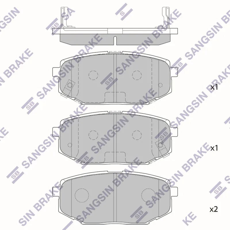 Колодки тормозные дисковые HYUNDAI GRANDEUR 3.5I 92-98, EQUUS 99-09, ELANTRA 06-10