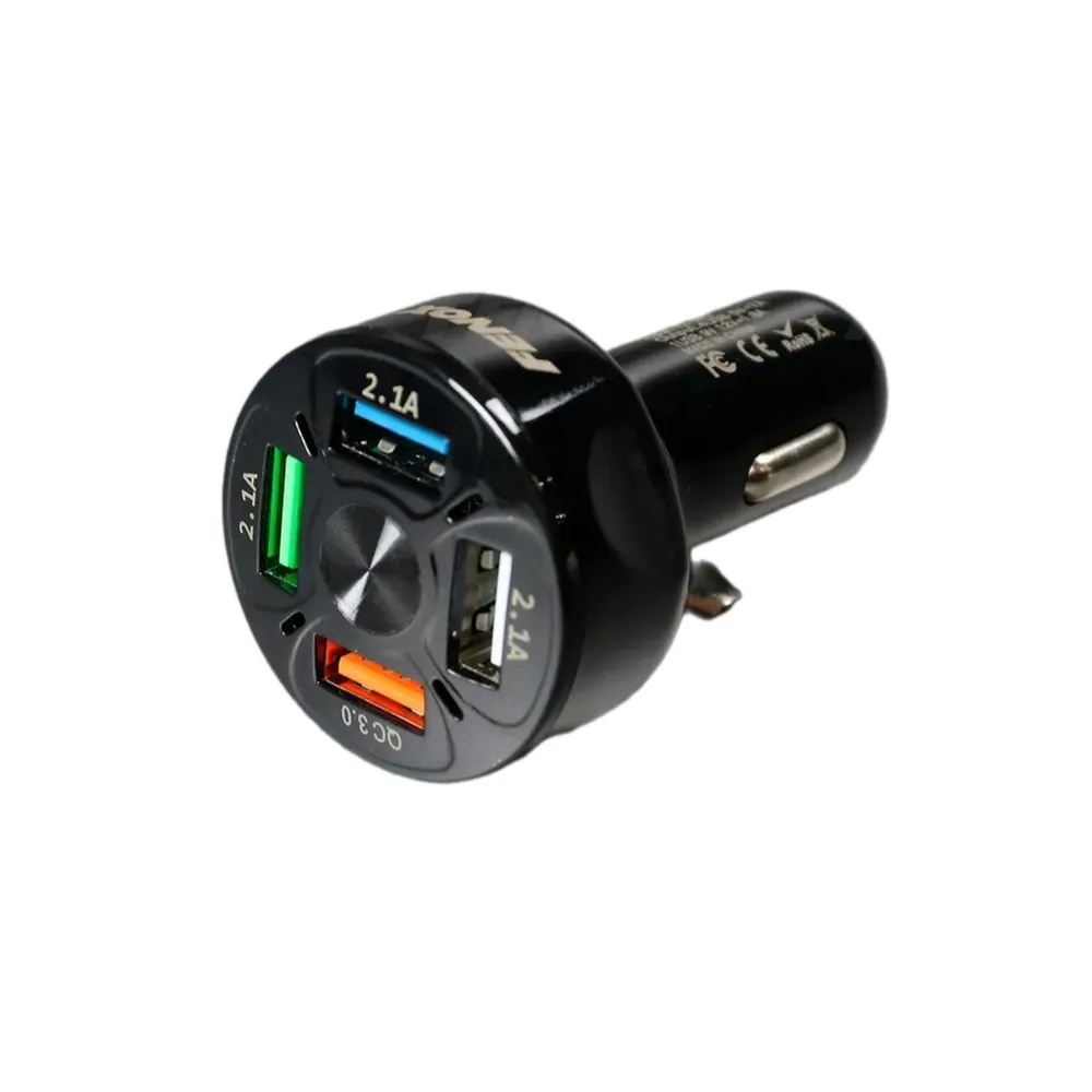 Зарядное устройство автомобильное, 4usb FENOX FAE200103
