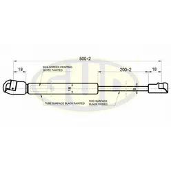 Амортизатор кр. багажника VW POLO 10 01-11 09 G.U.D GGS020545