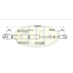 АМОРТИЗАТОР БАГАЖНИКА BMW SERIA 1 (E81, E87) 09/04- 400N L412/163MM G.U.D ggs020161