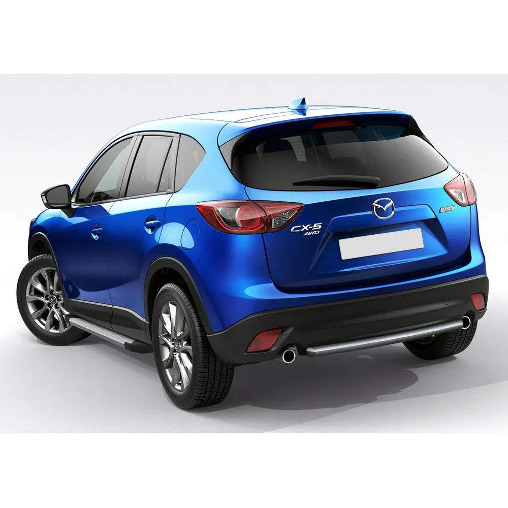 Порог-площадка Silver F173AL + комплект крепежа, RIVAL, Mazda CX-5 2011-2015-2017 Mazda CX-5 I F173AL.3801.3