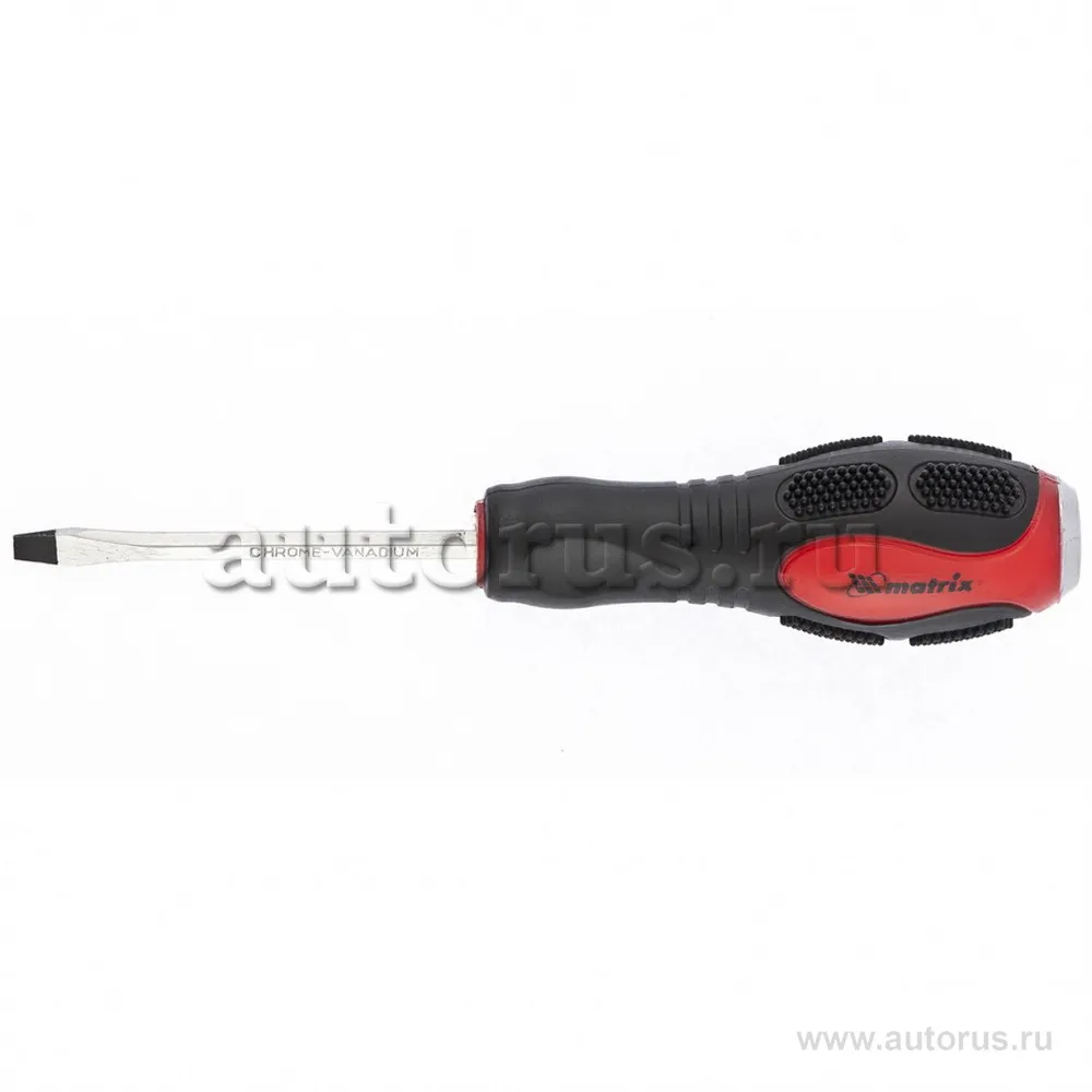 Ударная отвертка, SL5x75 мм, двухкомпонентная рукоятка, CrV MATRIX 19114 MATRIX 19114