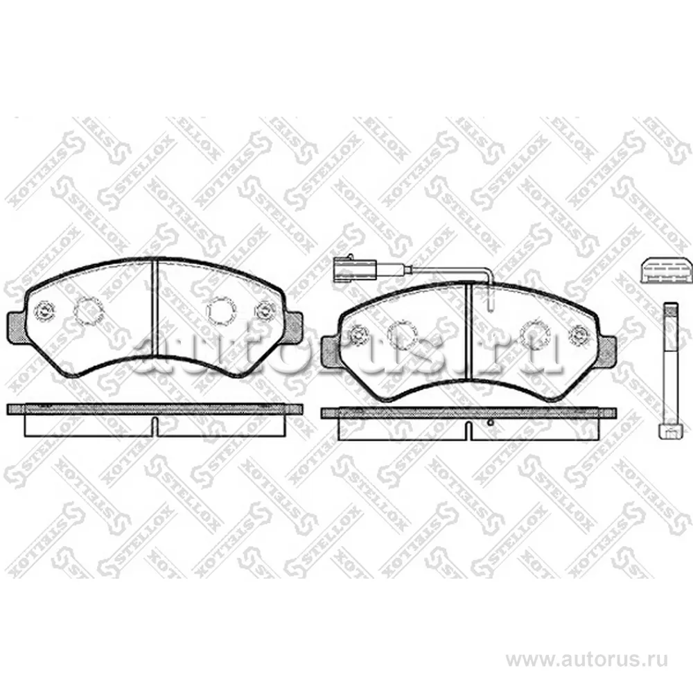 Колодки дисковые п. Citroen Jumper,Fiat STELLOX 1286001L_SX