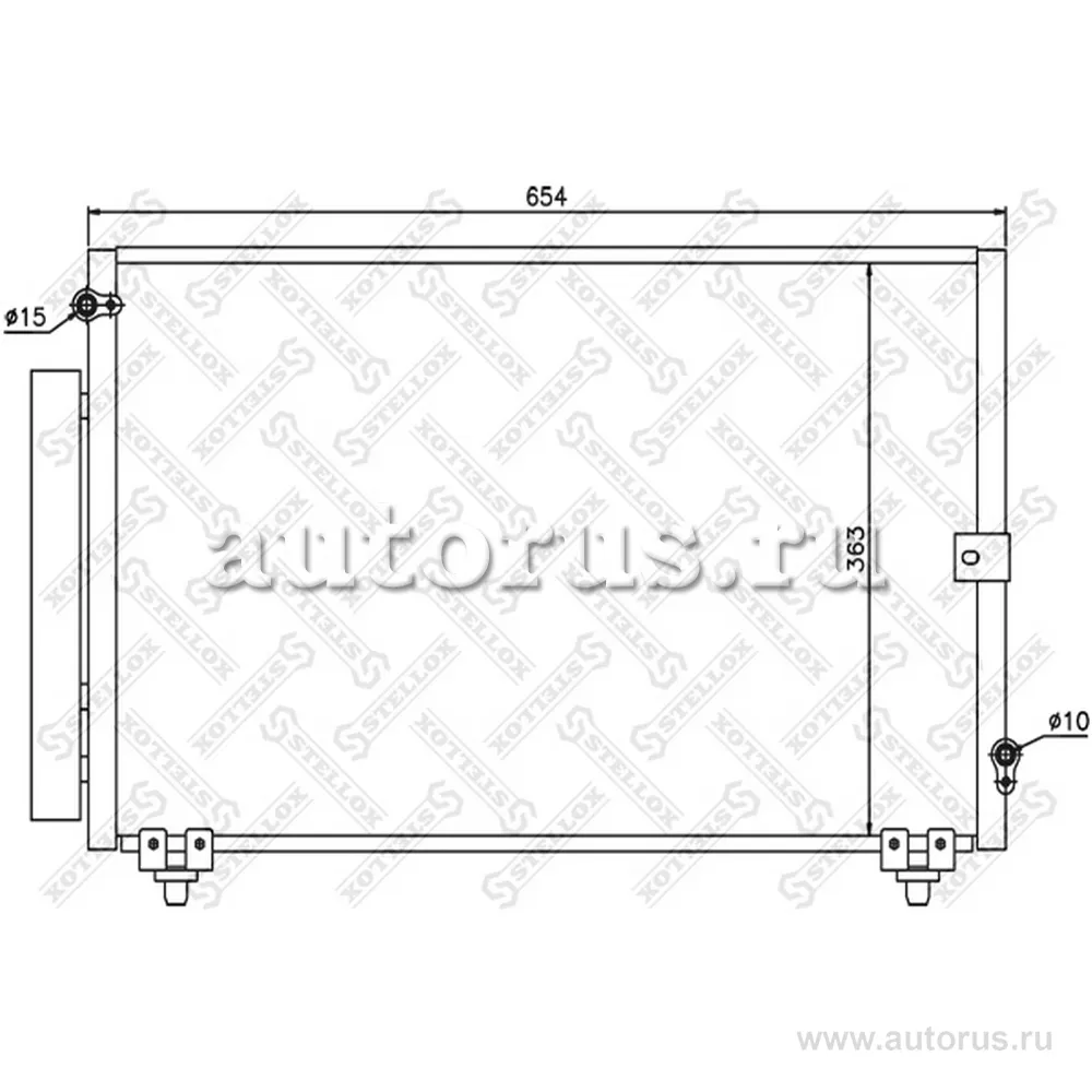 Радиатор конд. Toyota Corolla 1.4 02 STELLOX 1045154_SX