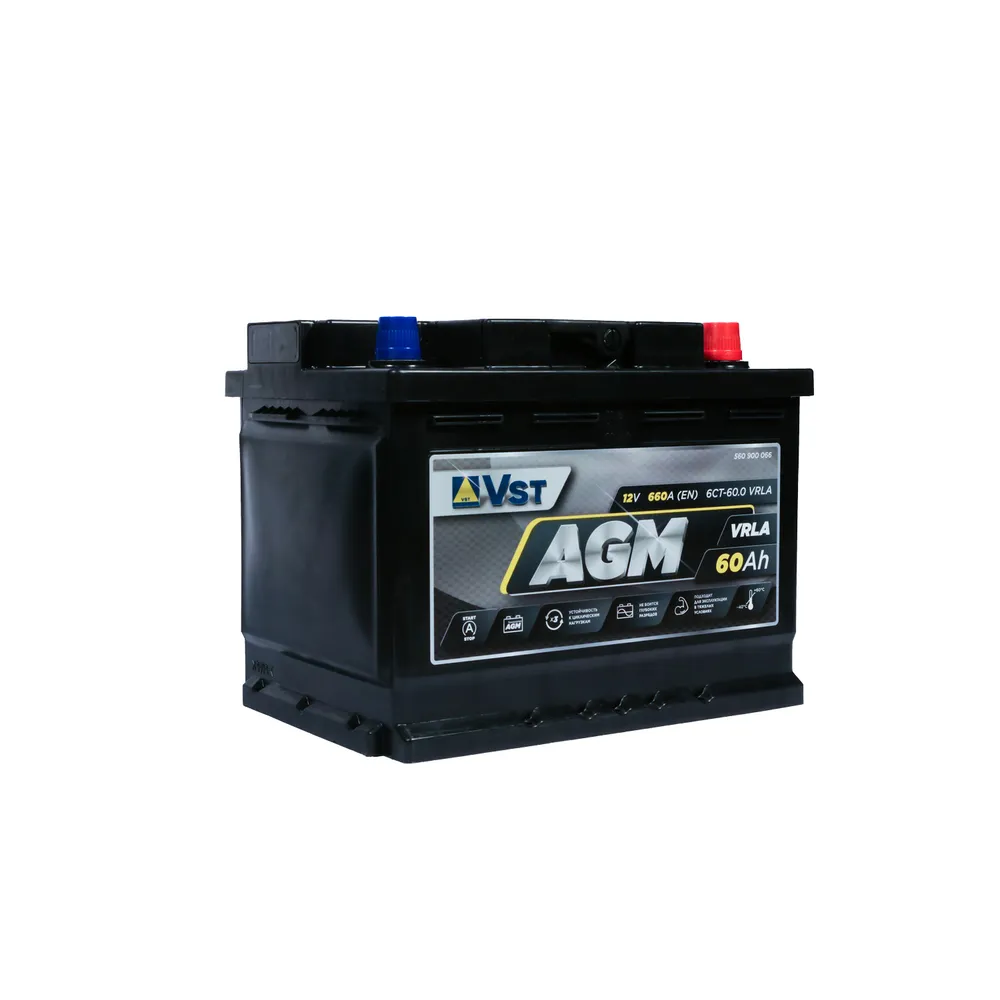 Аккумулятор VST AGM Stop&Go 60 А/ч обратный R+ 242x175x190 L2 EN 660 А