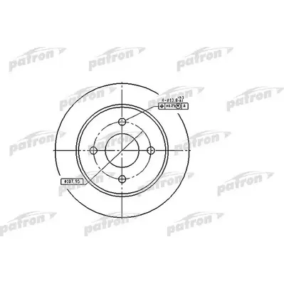 Диск тормозной задний FORD: COUGAR 98-01, MONDEO I 93-96, MONDEO I PATRON PBD2623