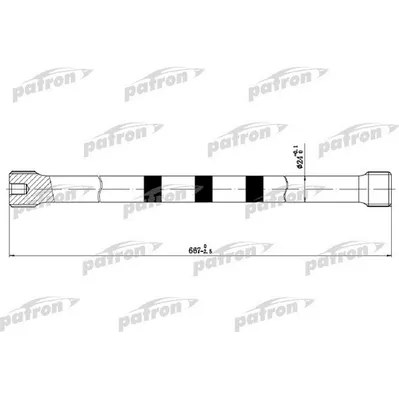 Торсион лев RENAULT MEGANE SCENIC LAGUNA L668мм, 30-31 зуб PATRON PTB1007