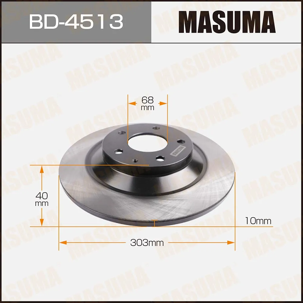 Диск тормозной задний для MAZDA CX-30 MASUMA BD-4513