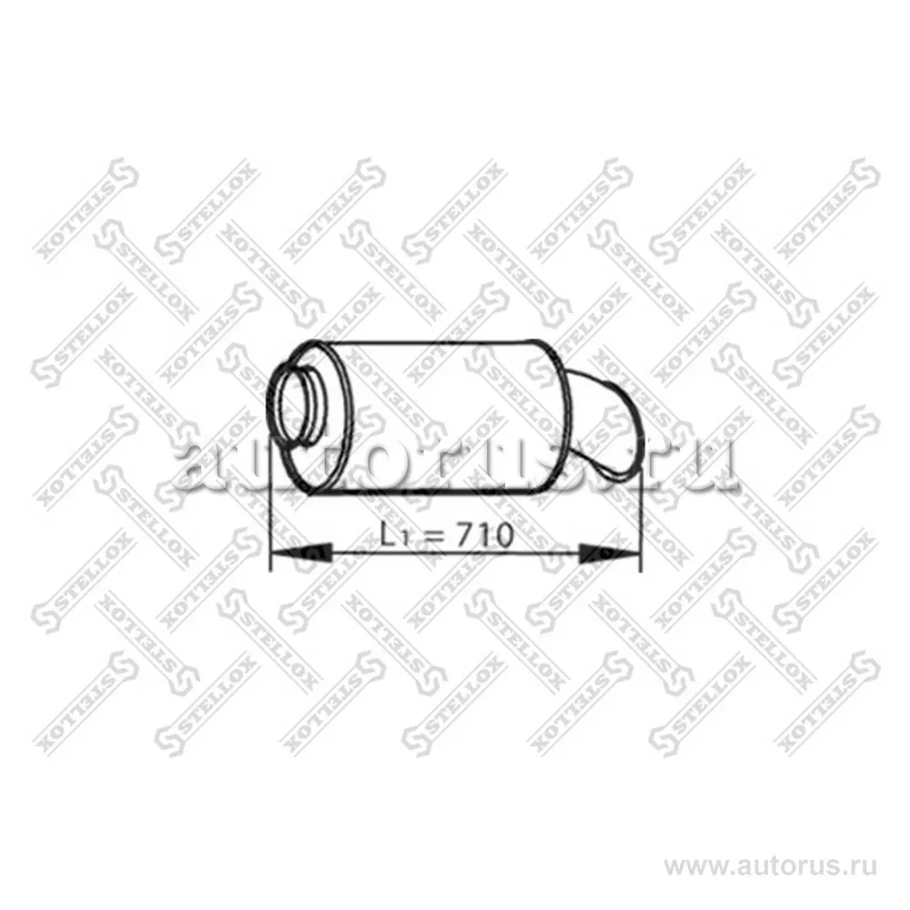Резонатор глушителя круглый VOLVO FL/M/H, RVI Premium STELLOX 82-03090-SX