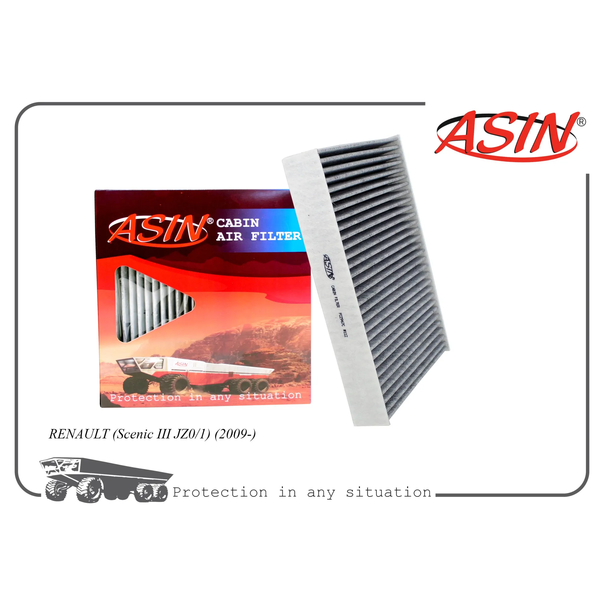 Фильтр салонный 272778980R/ASIN.FC2967C (угольный) ASIN ASIN ASIN.FC2967C