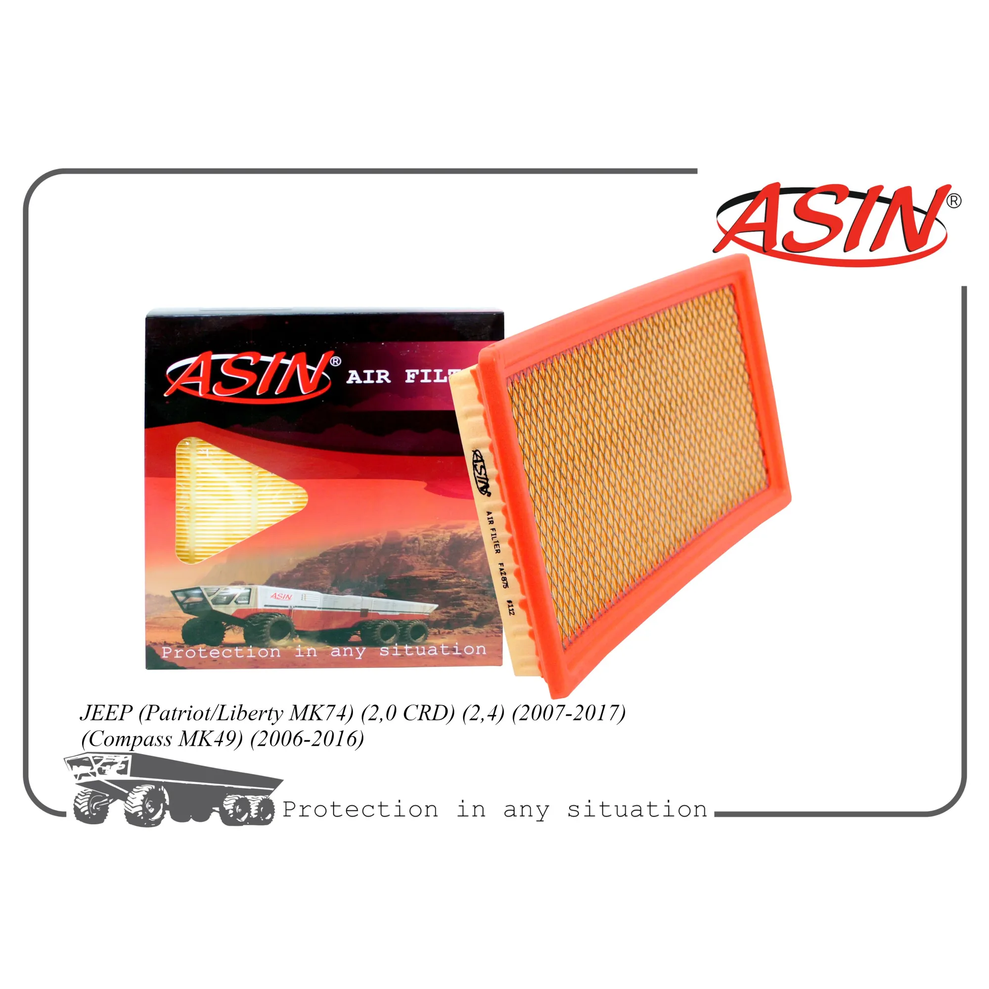 Фильтр воздушный 04891694AA/ASIN.FA2875 ASIN ASIN ASIN.FA2875