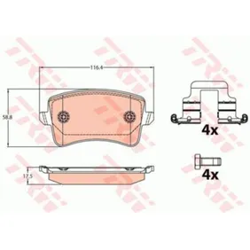 Колодки задние TRW GDB2107