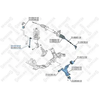 Тяга стабилизатора переднего Opel Antara, Chevrolet Captiva 2.0-3. STELLOX 56-00518-SX