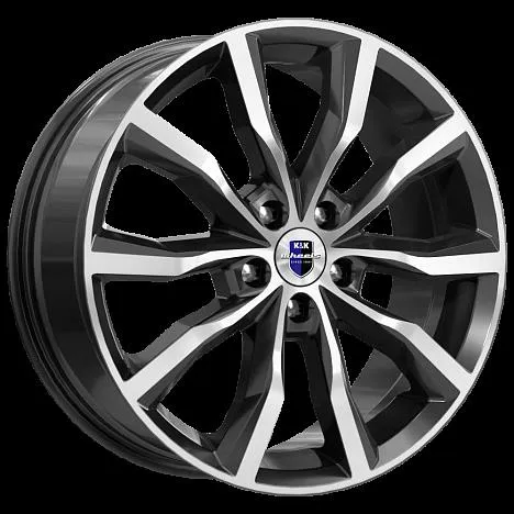 Диск литой R18 7.5J 5x110/65.1 ET35 КИК Портер Алмаз черный 76176