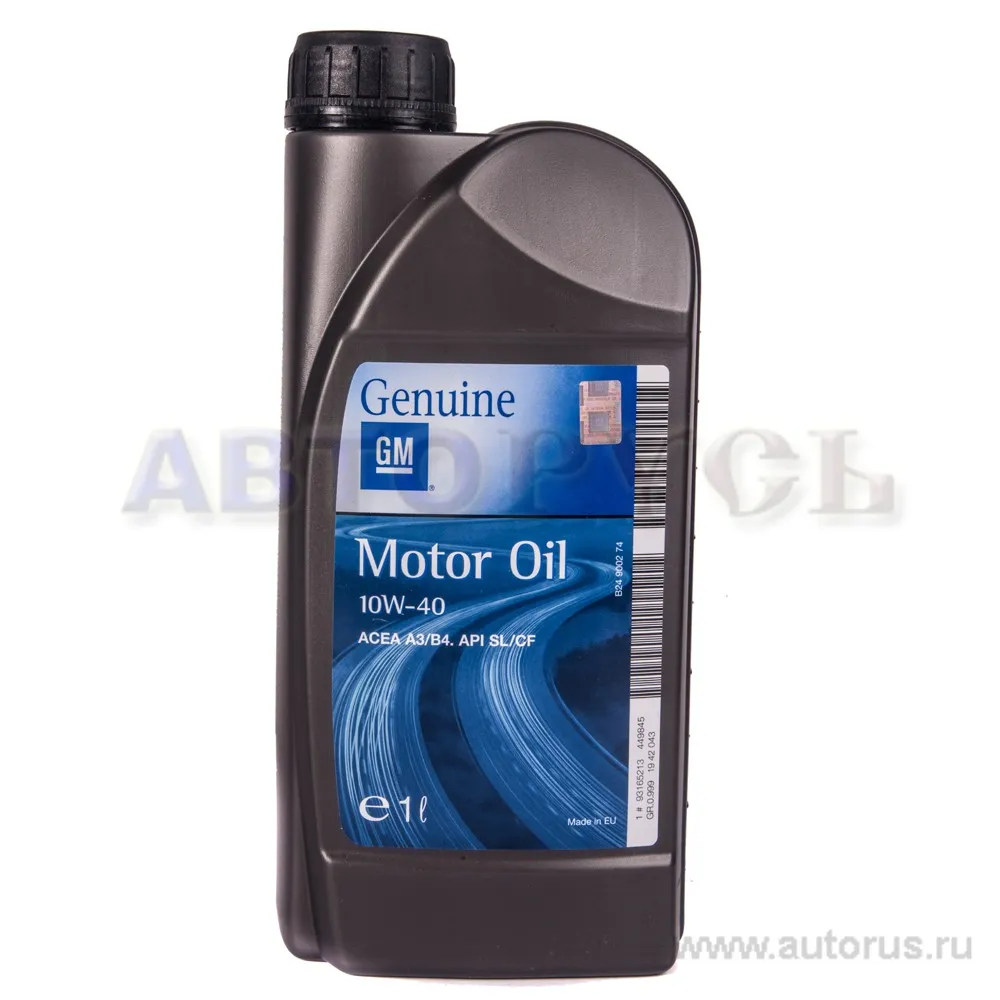 Масло моторное GM Motor Oil 10W-40 полусинтетическое 1 л 93165213