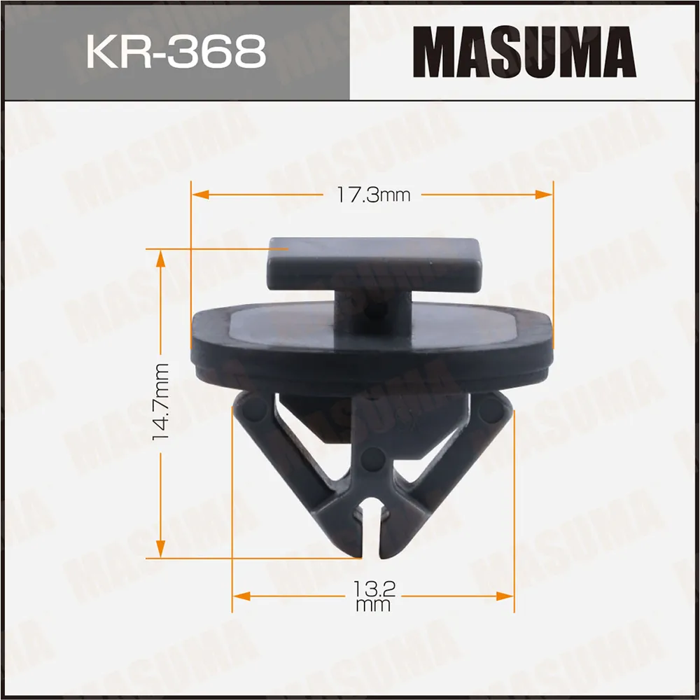 Клипса автомобильная уп.50 MASUMA KR-368