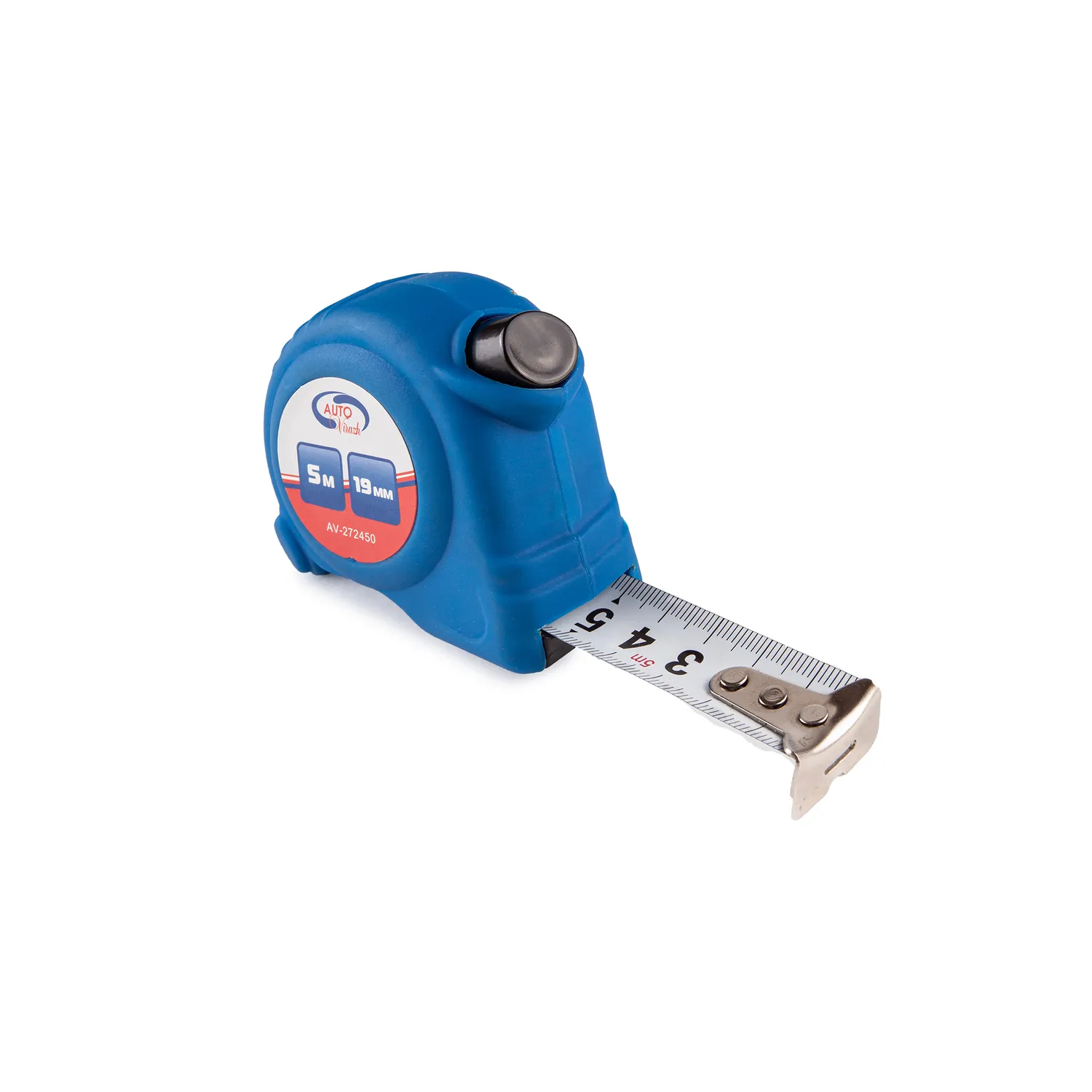 Рулетка пластиковый корпус 5мх19мм с автостопом AUTOVIRAZH AV-272450