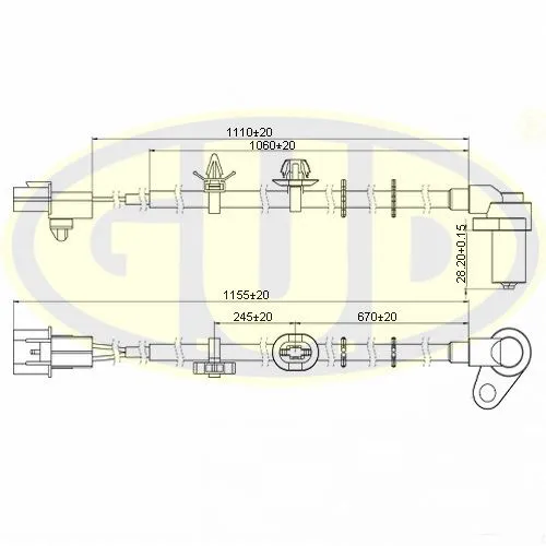 ДАТЧИК ABS ПЕРЕДН MITSUBISHI LANCER ПРАВ G.U.D GABS02601