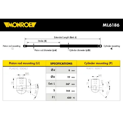 Амортизатор крышки багажника VW PASSAT all 10-