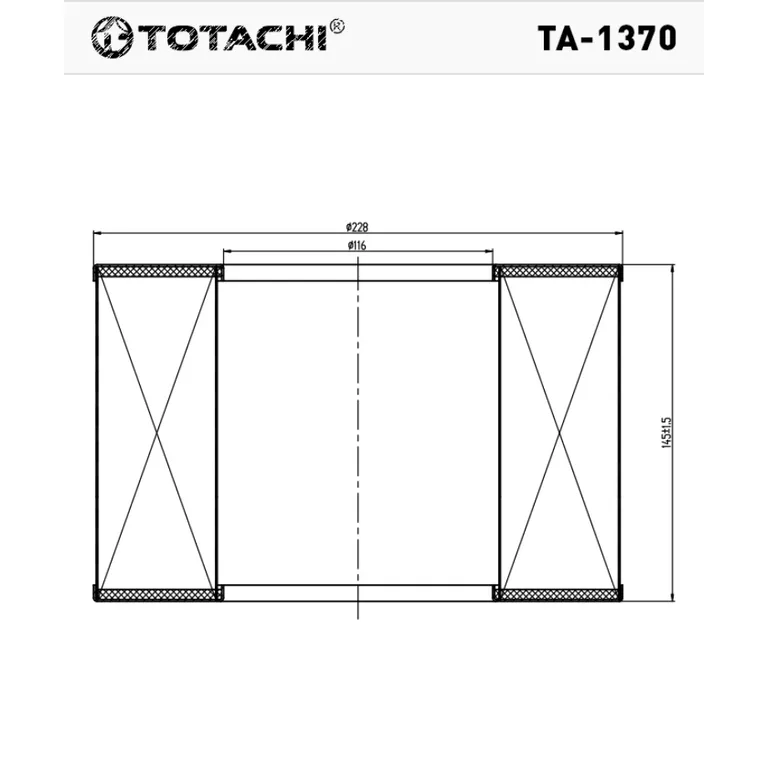 Фильтр воздушный TOTACHI TA-1370 A-147 17801-68020 MANN C 22 212 TOTACHI TA-1370