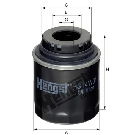 фильтр масляный HENGST H314W01