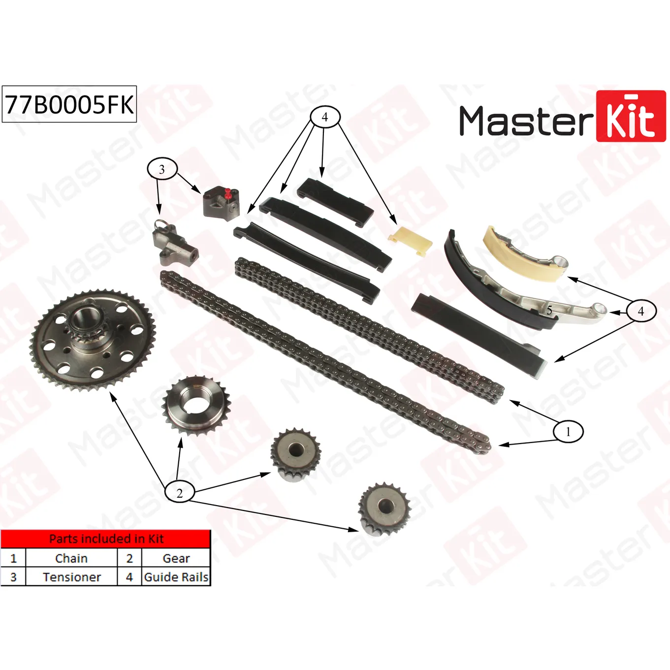 Комплект цепи ГРМ NISSAN:Navara III 2.5 dCi YD25DDTI 4WD 04-