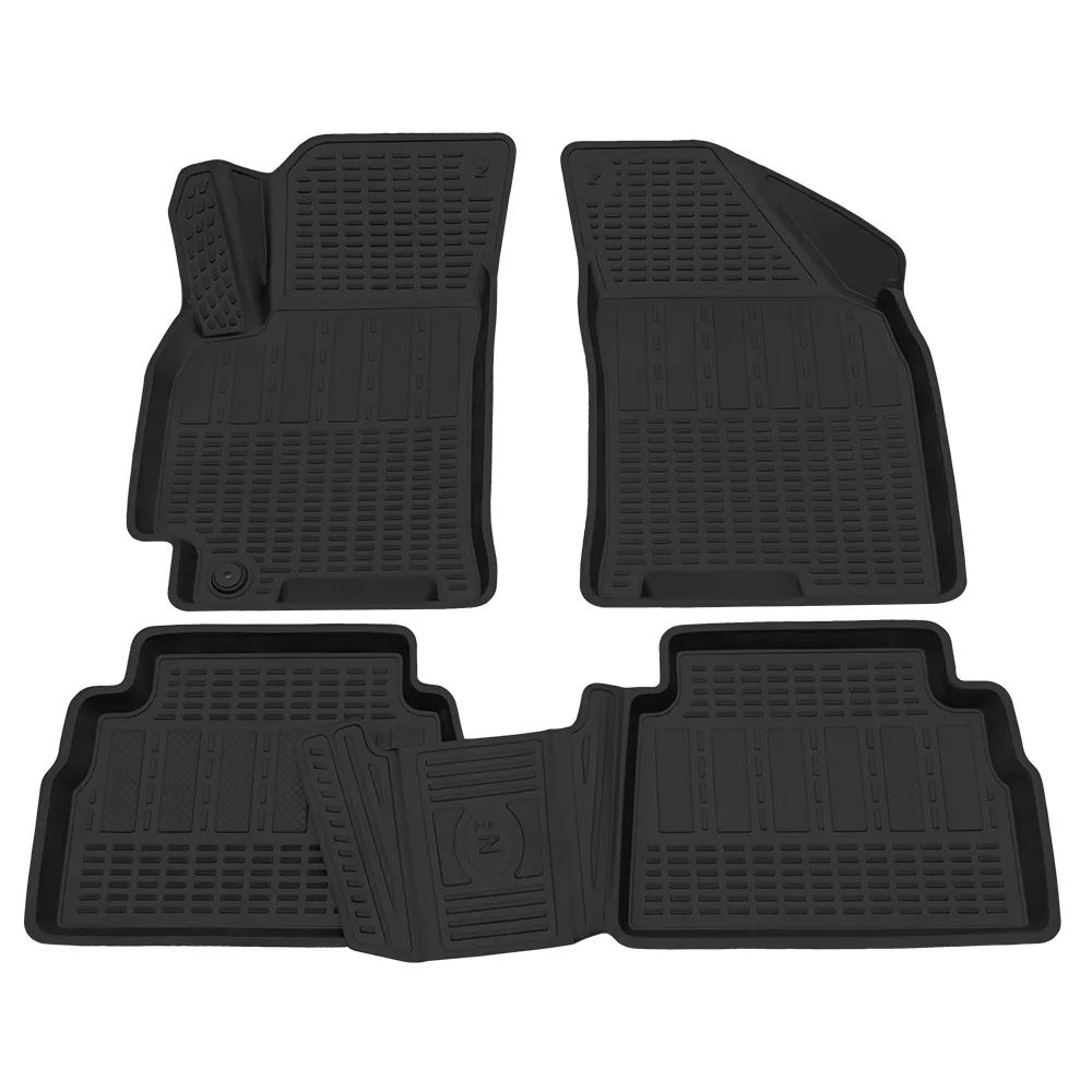 Коврики в салон 3D полиуретановые Черный Chevrolet Lacetti 2004-2013 Rezkon 0512025100
