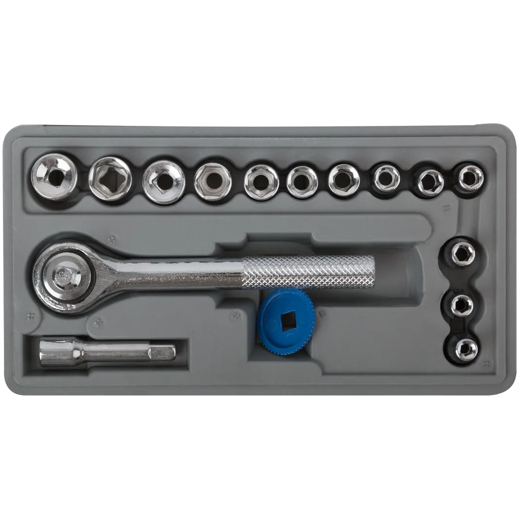 Набор торцевых головок 17 шт. 1/4 KУРС 65015