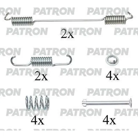 Комплект монтажный тормозных колодок барабанных FIAT: DOBLO 01-, DOBLO CARGO 01- PATRON PSRK0099