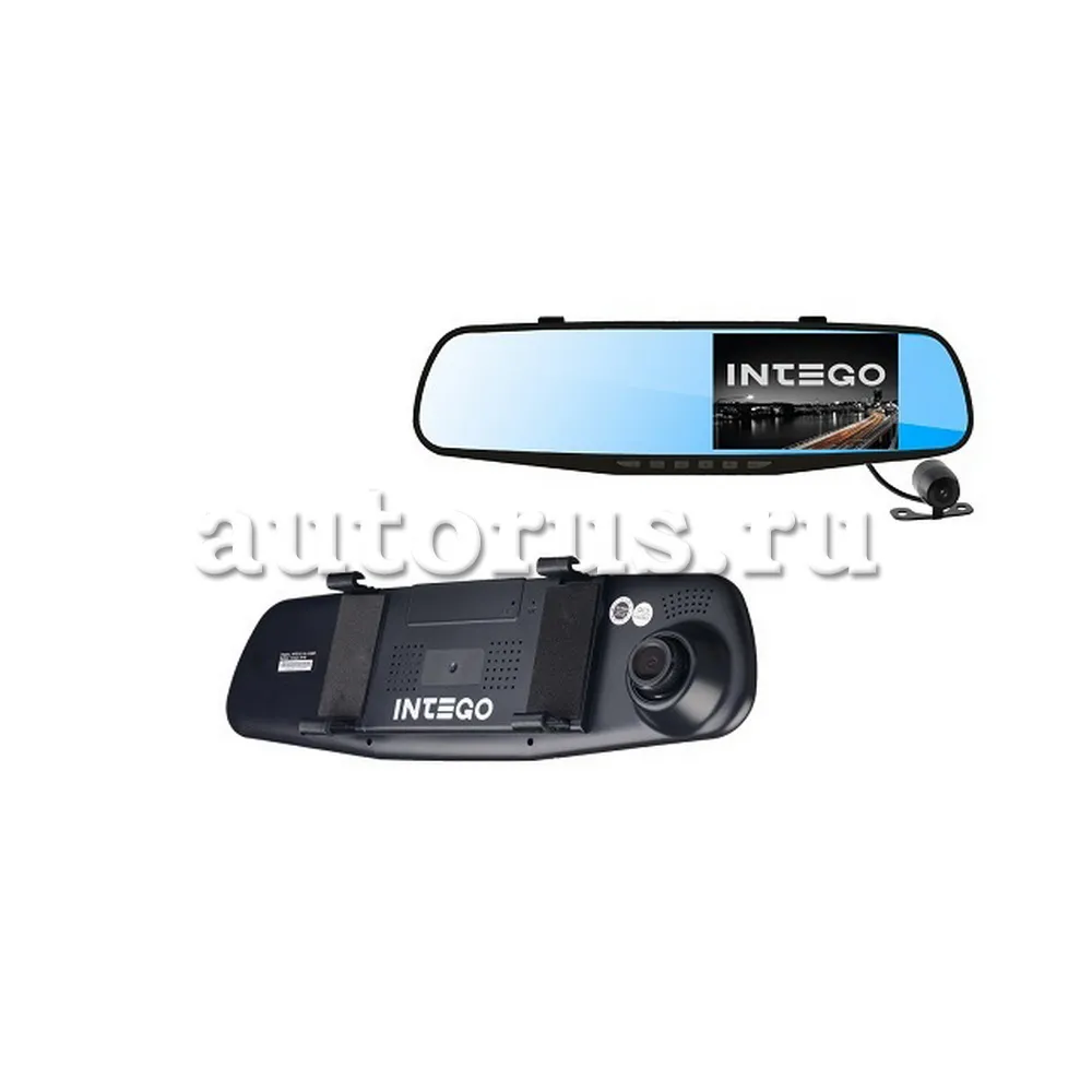 Видеорегистратор-зеркало с камерой заднего вида, INTEGO, Full HD, экран 4.5, обзор 120°, G-сенсор, функция парковки VX-410MR