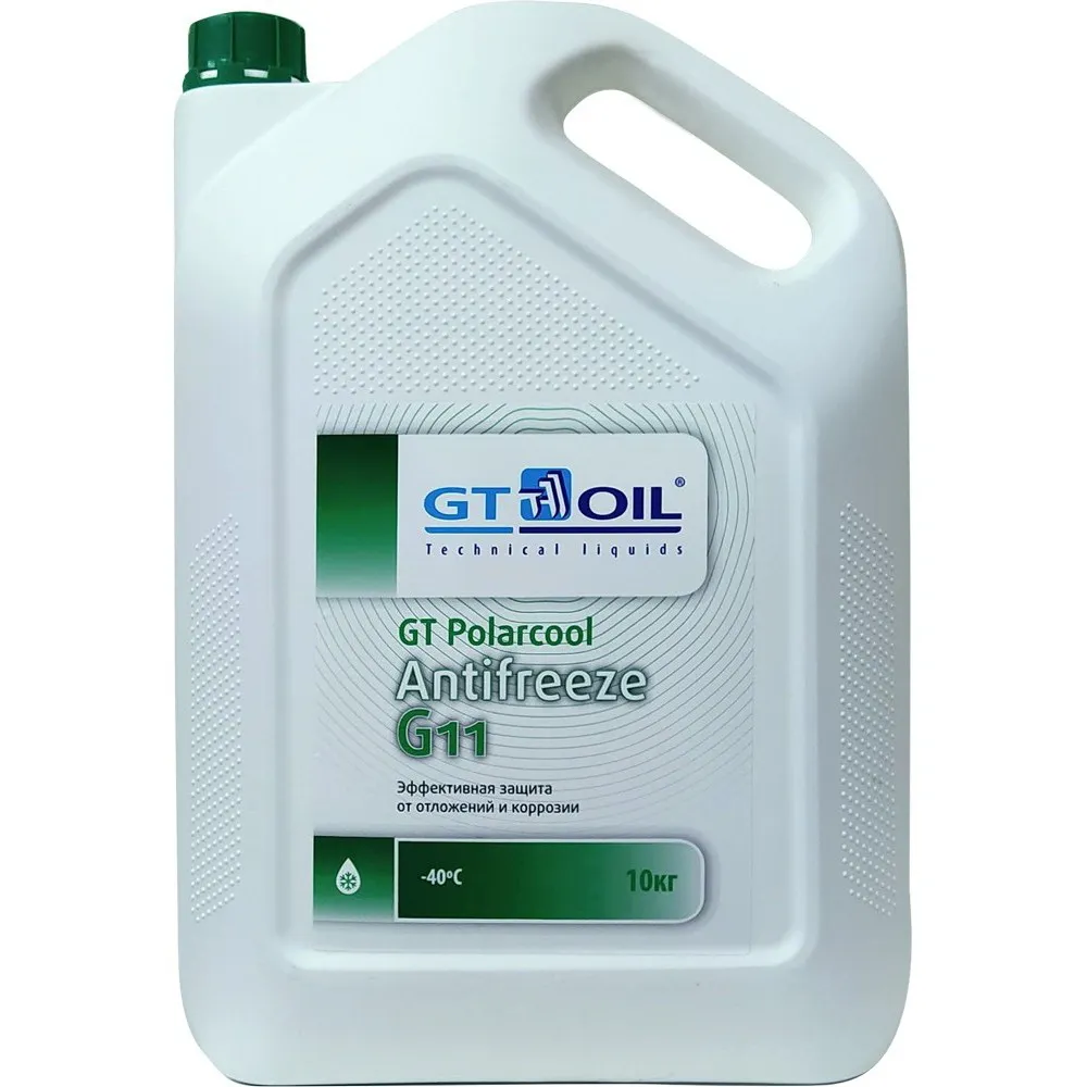 Антифриз GT OIL GT Polarcool G11 G11 готовая -40C зеленый 10 кг 1950032214021
