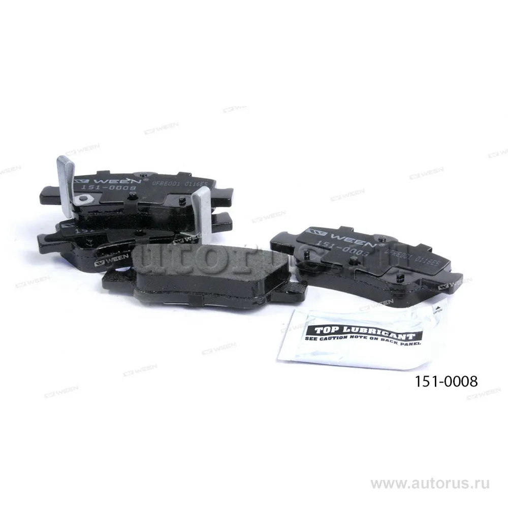 Тормозные колодки дисковые задние TOYOTA Auris (E150,E180), Corolla (E180) WEEN 151-0008