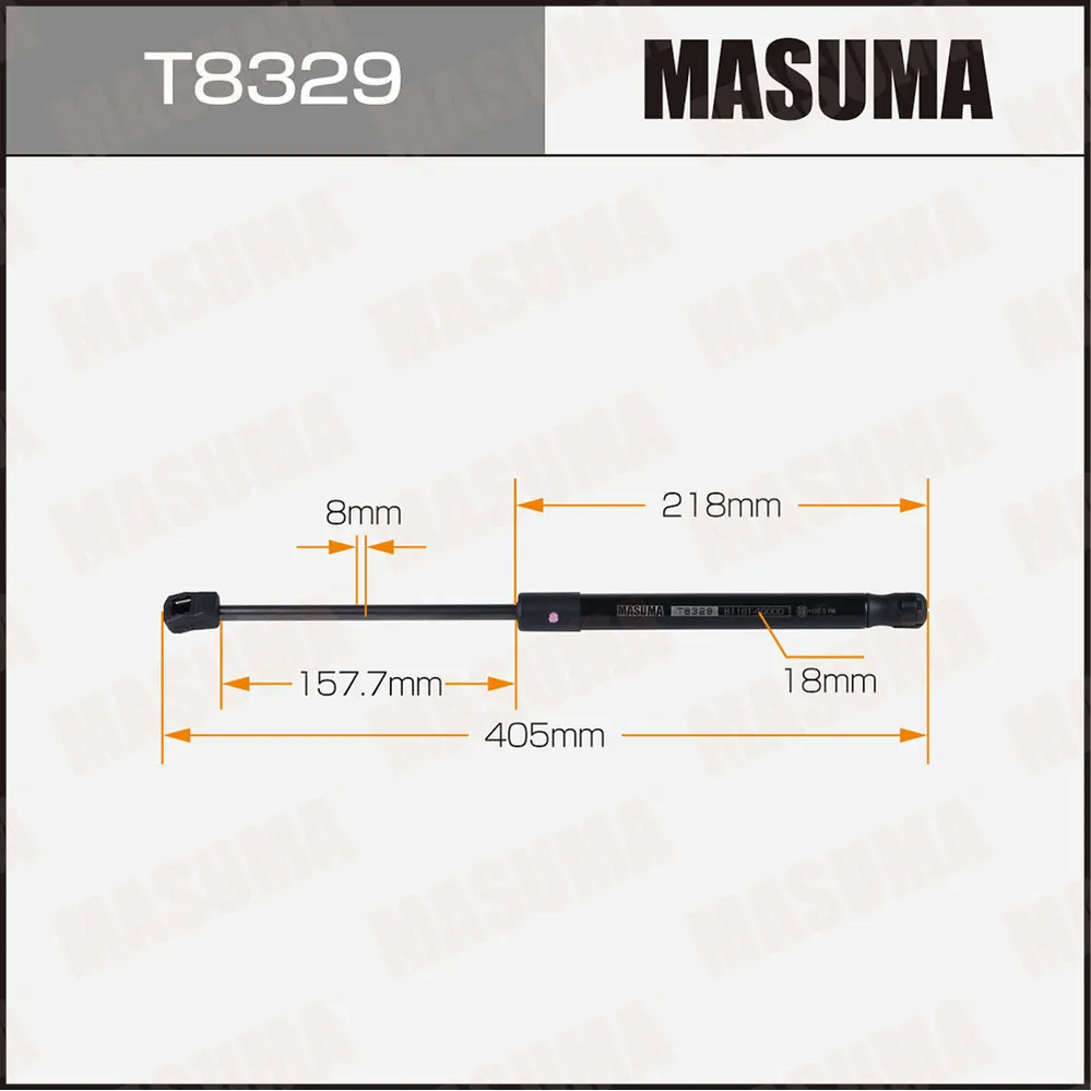 Упор газовый капота MASUMA T8329