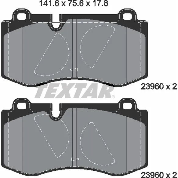Колодки передние с противошумной пластиной Q+ MB W211 W221 05-> TEXTAR 2396001