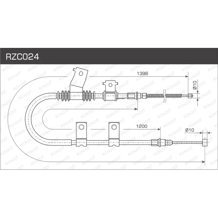 Тросы стояночного тормоза RENZO RZC024