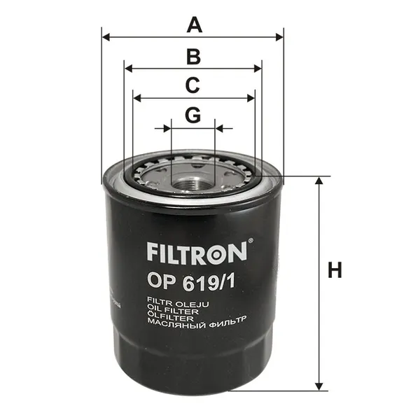 Фильтр масляный FILTRON OP619/1