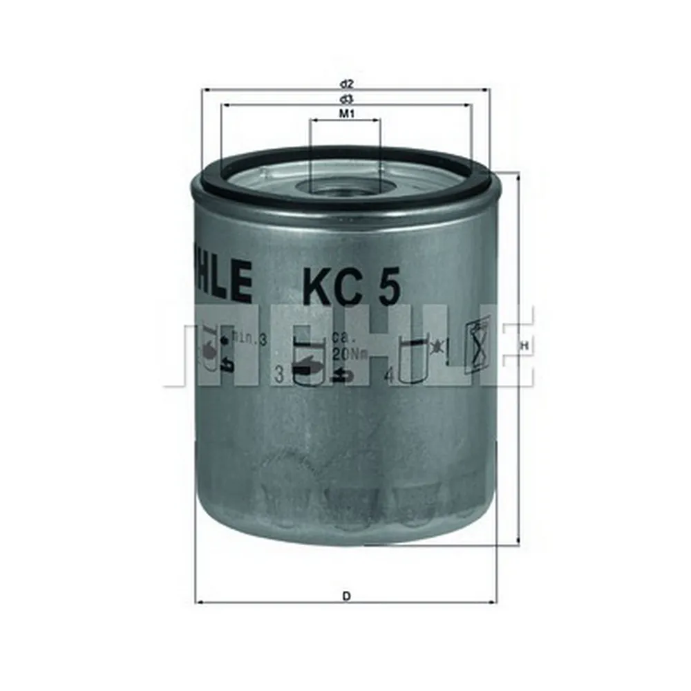 Фильтр топливный KNECHT/MAHLE KC5