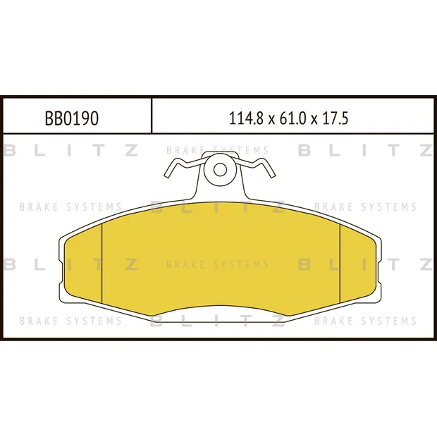 Колодки тормозные дисковые передние VW Caddy 95->SKODA Favorit/Felicia 89-> BLITZ BB0190